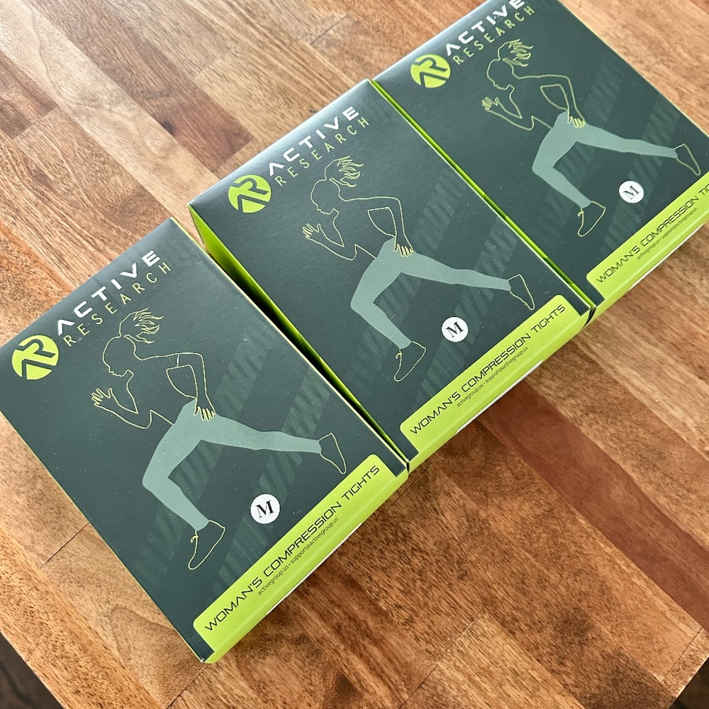 NIB QTY of 3 | Active Research High-Waisted Slimming Tummy Compression Leggings